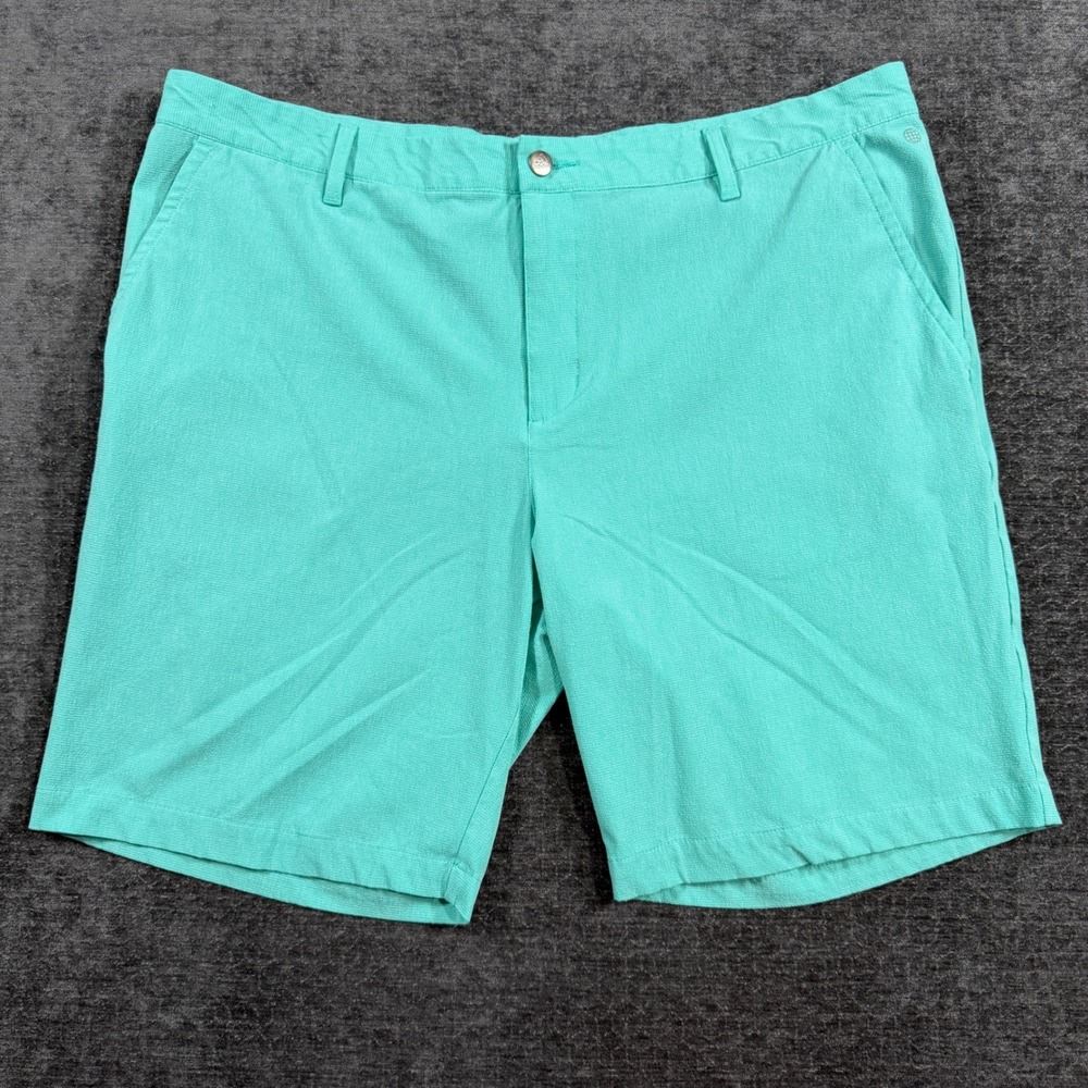 Adidas Golf Shorts Mens 40 Mint Green Textured Performance End Plastic Waste